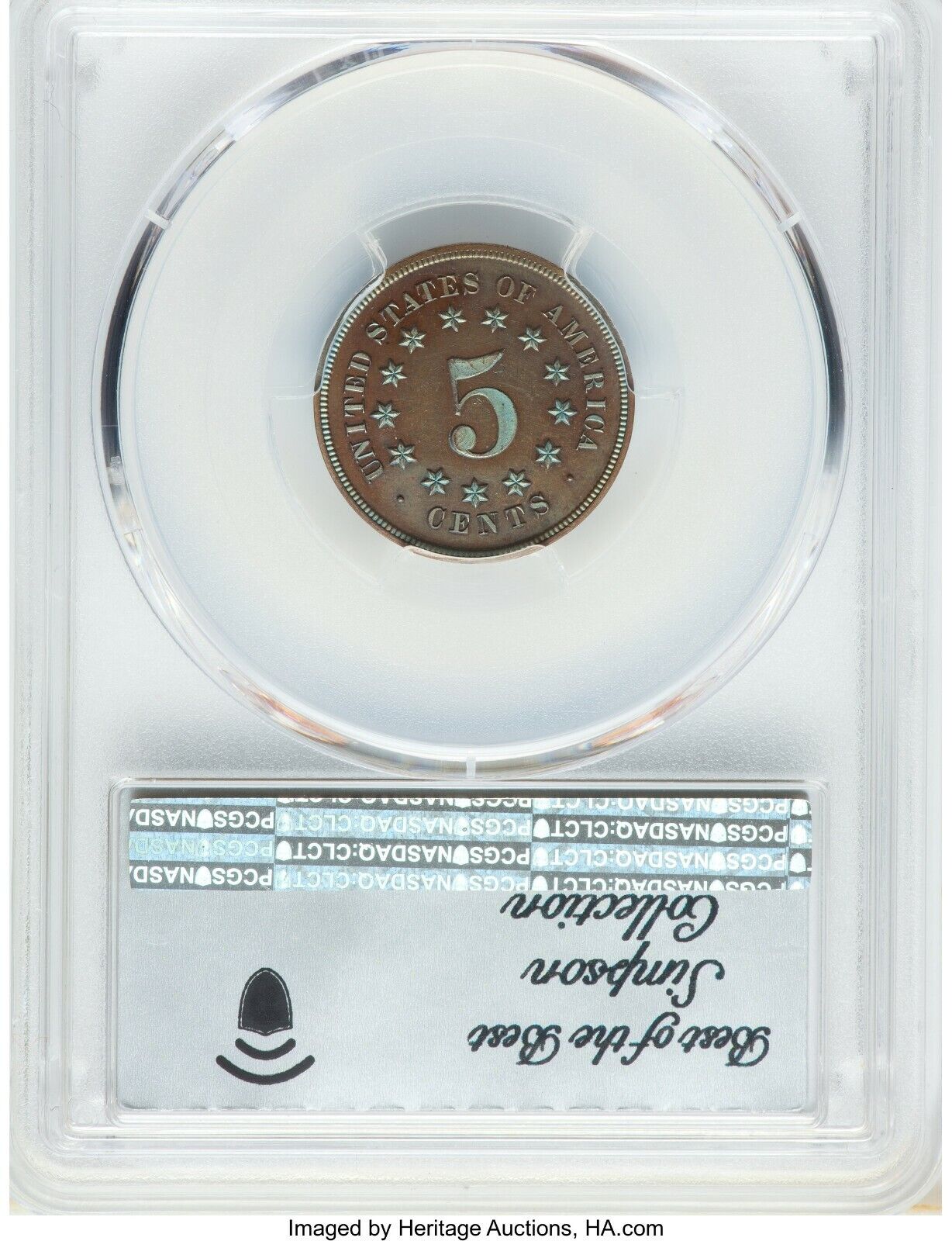 1866 5C Shield Nickel, Judd-509, Pollock-592, High R.6, PR66 Brown PCGS