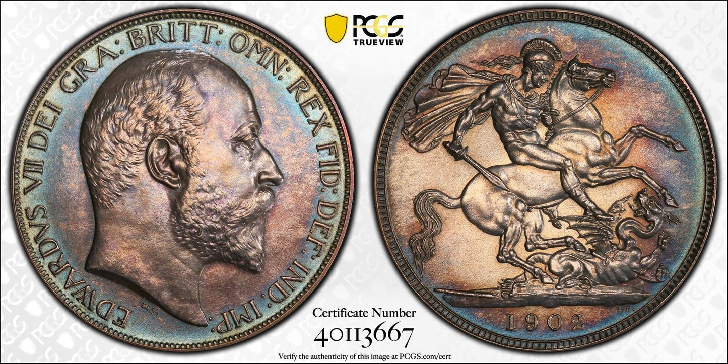 1902 CROWN PCGS PR 62 GREAT BRITAIN S-3979 MATTE PROOF EDWARD VII