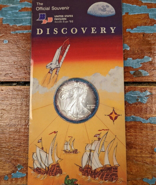 1992 Seville Expo $1 American Silver Eagle Official Souvenir