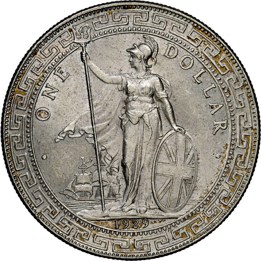 1929 B British Trade Dollar T$1 NGC MS 64