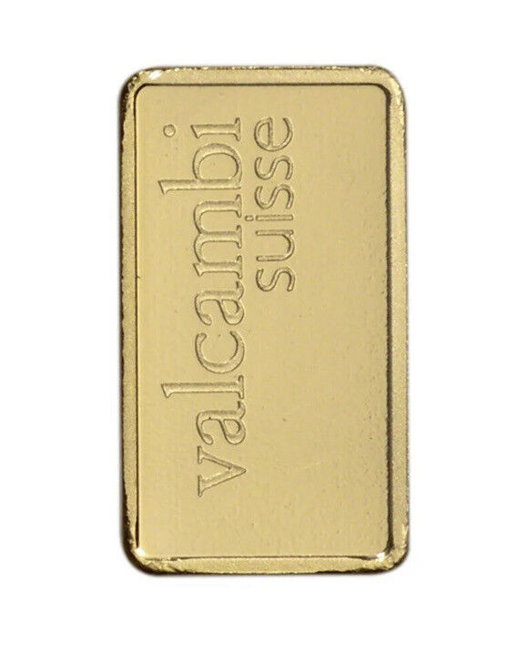 1 gram Gold Bar - Valcambi Suisse - 999.9 Fine in Sealed Assay