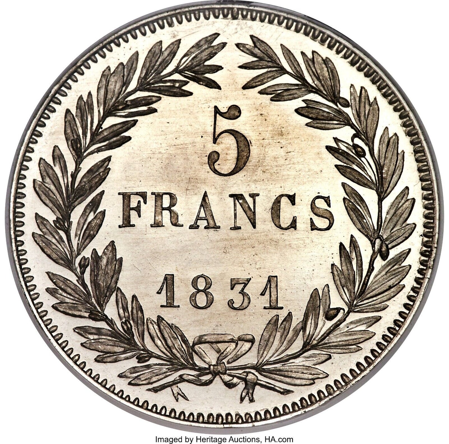 1831 ESSAI FRANCE 5 FRANC MAZ-1075 NGC MS 65