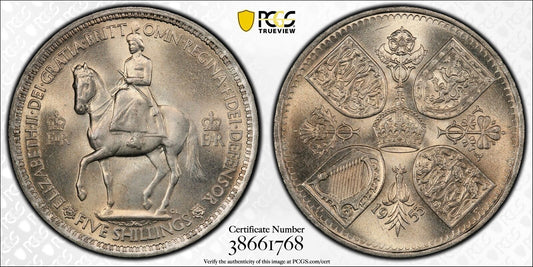 1953 CROWN PCGS MS 66 GREAT BRITAIN S-4136 CORONATION